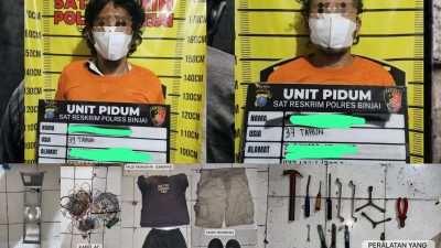 Gerak Cepat Satreskrim Polres Binjai, Dua Terduga Pelaku Curat Toko Rp157 Juta Dibekuk